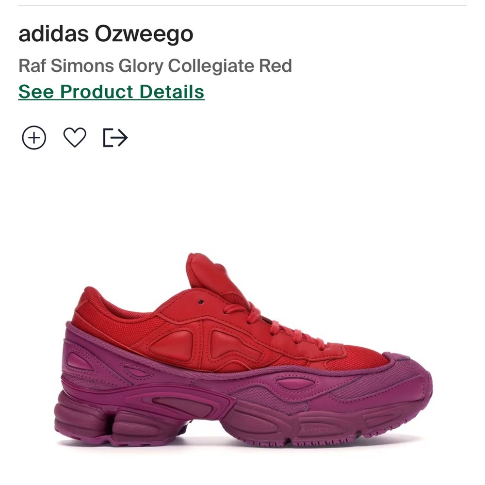 Raf Simons Glory Collegiate Red Adidas ozweego